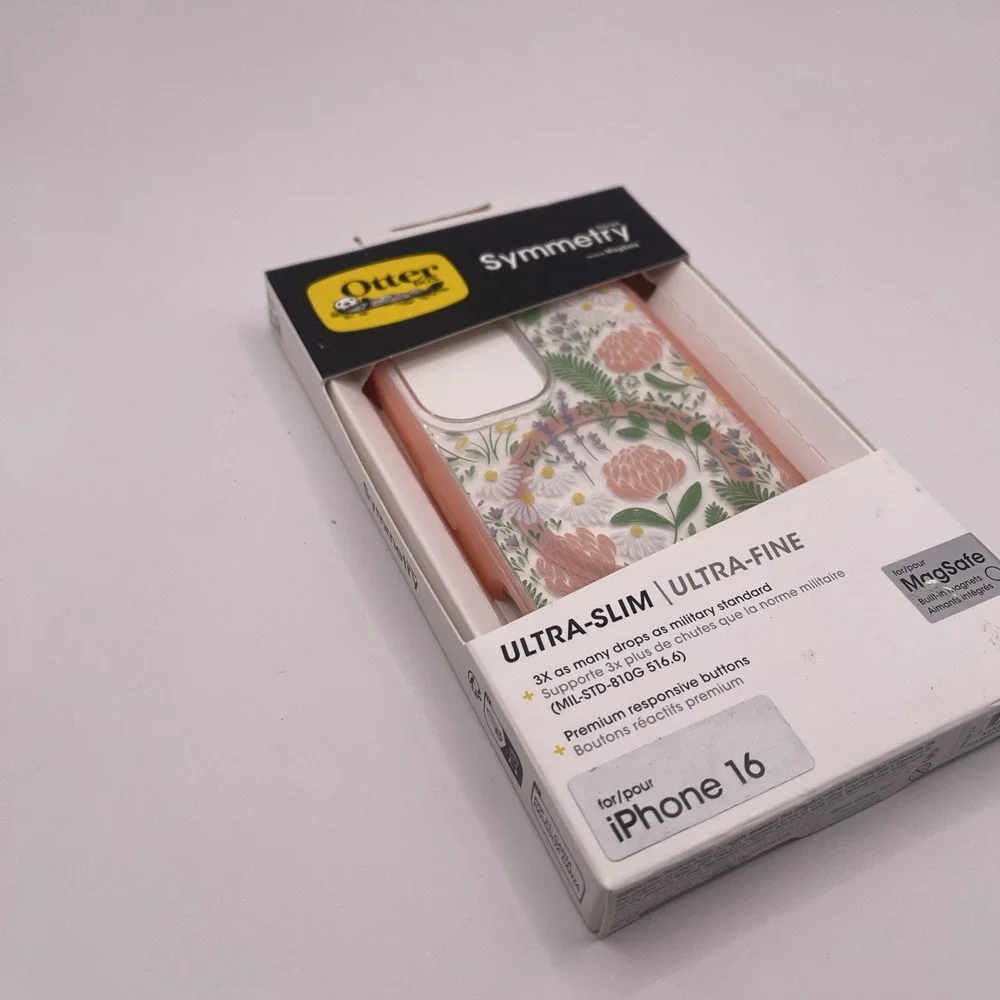 OtterBox Symmetry Series Case for iPhone 16 MagSafe Floral Design Ultra Slim New
